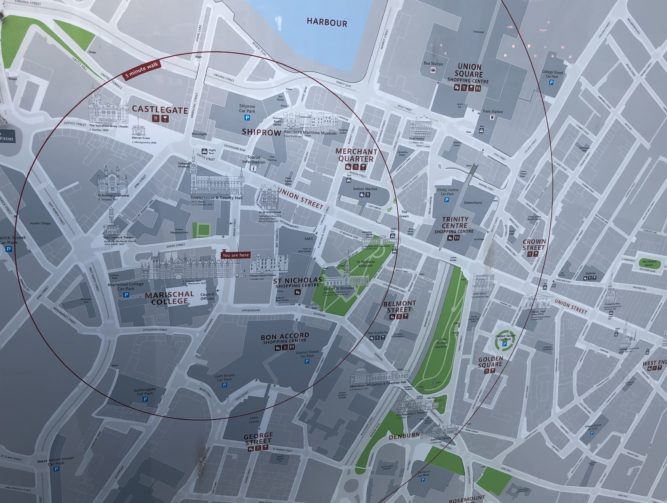 Aberdeen keskustakartta